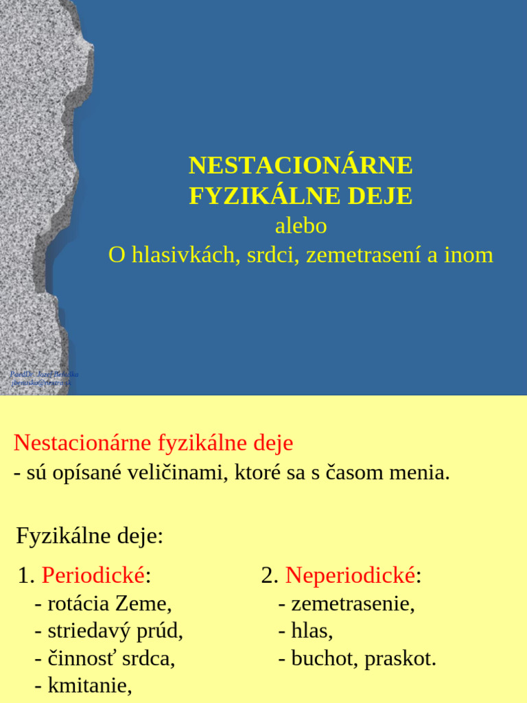 Nestacionarne Fyzikalne Deje | PDF