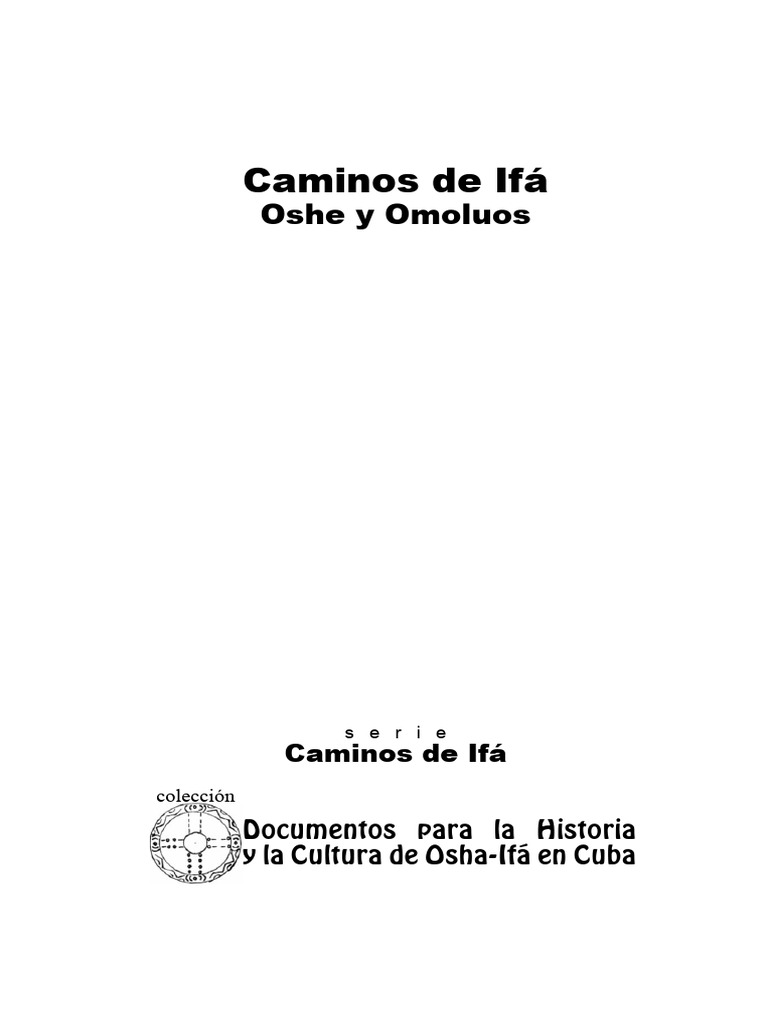 Caminos de ifa oshe y omoluos caminos de pdf santeria