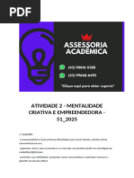 Mentalidade Criativa e Empreendedora 51_2025 | PDF | Empreendedorismo ...