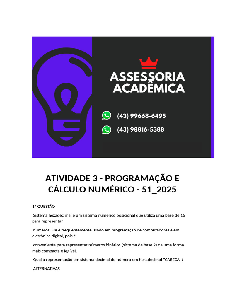 MATLAB e Cálculo Numérico em Engenharia | PDF | Linguagem de ...