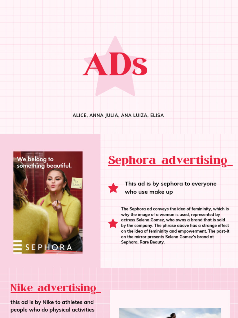 Sephora and Nike Ad Analysis | PDF