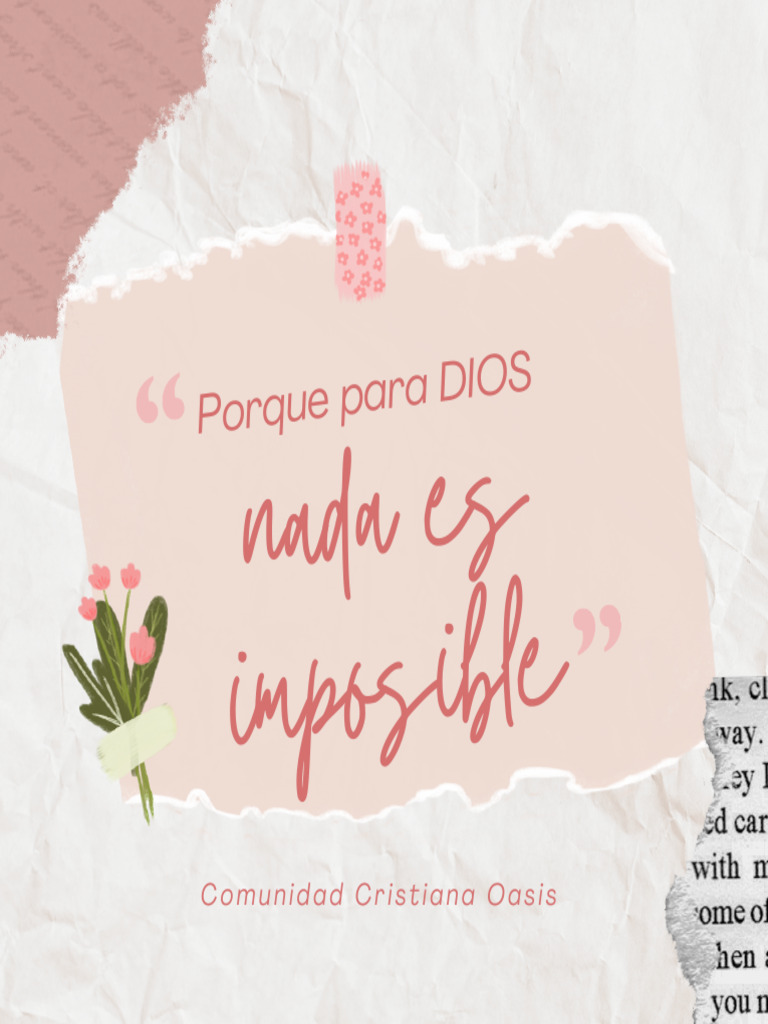 Portada Para Dios Nada Es Imposible Pdf