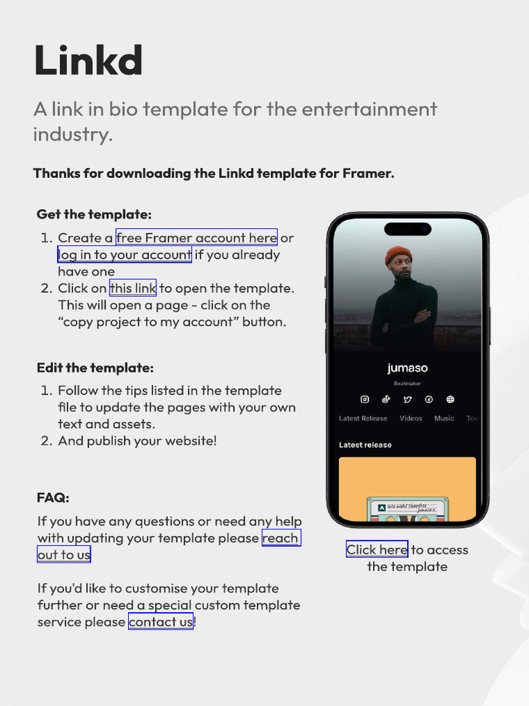 Getting+Started+ +Linkd+Framer+Template (1) | PDF
