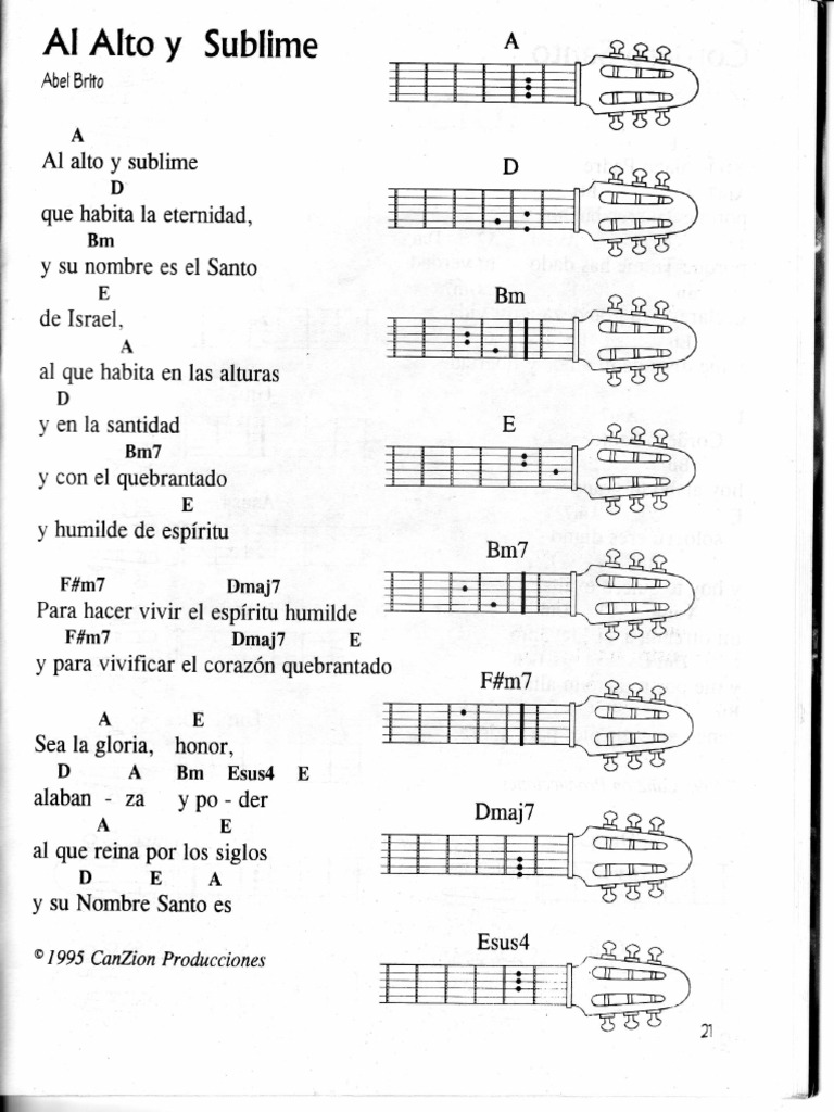 Al Alto y Sublime Acordes PDF | PDF
