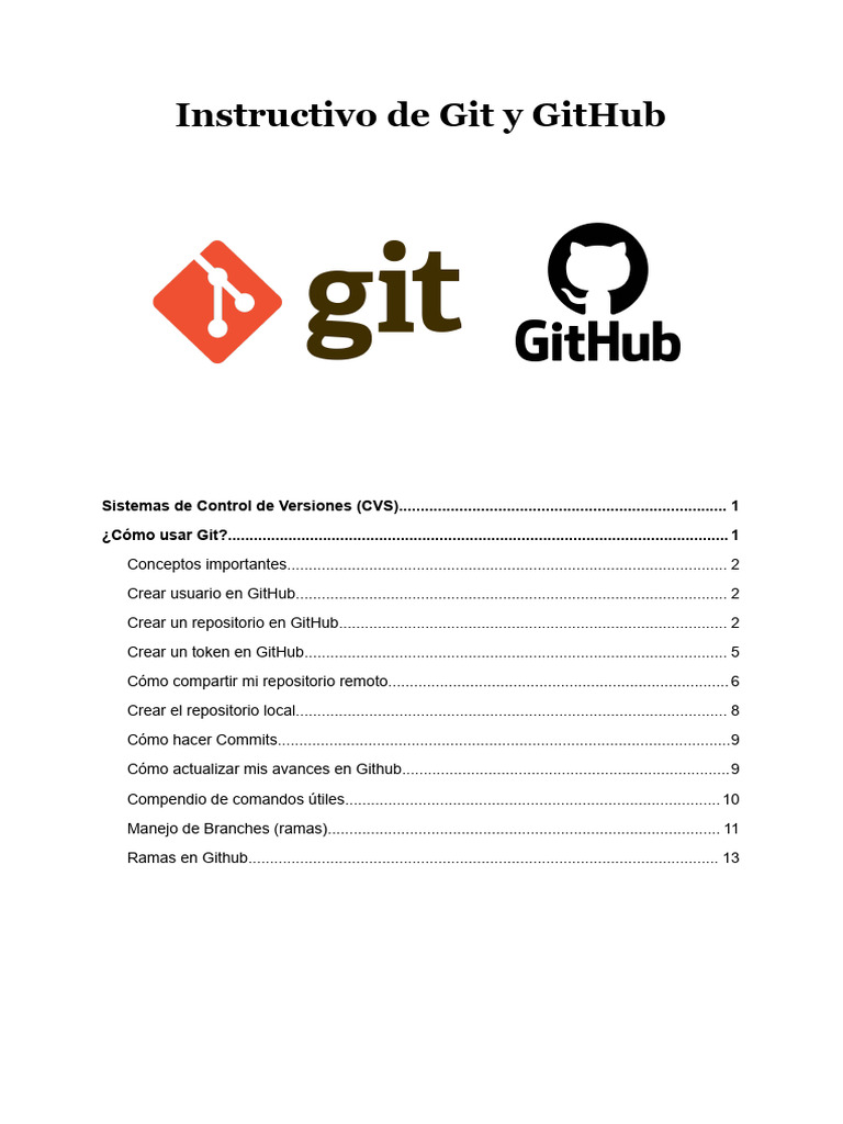 Guía Completa de Git y GitHub | PDF | Control de versiones | Informática