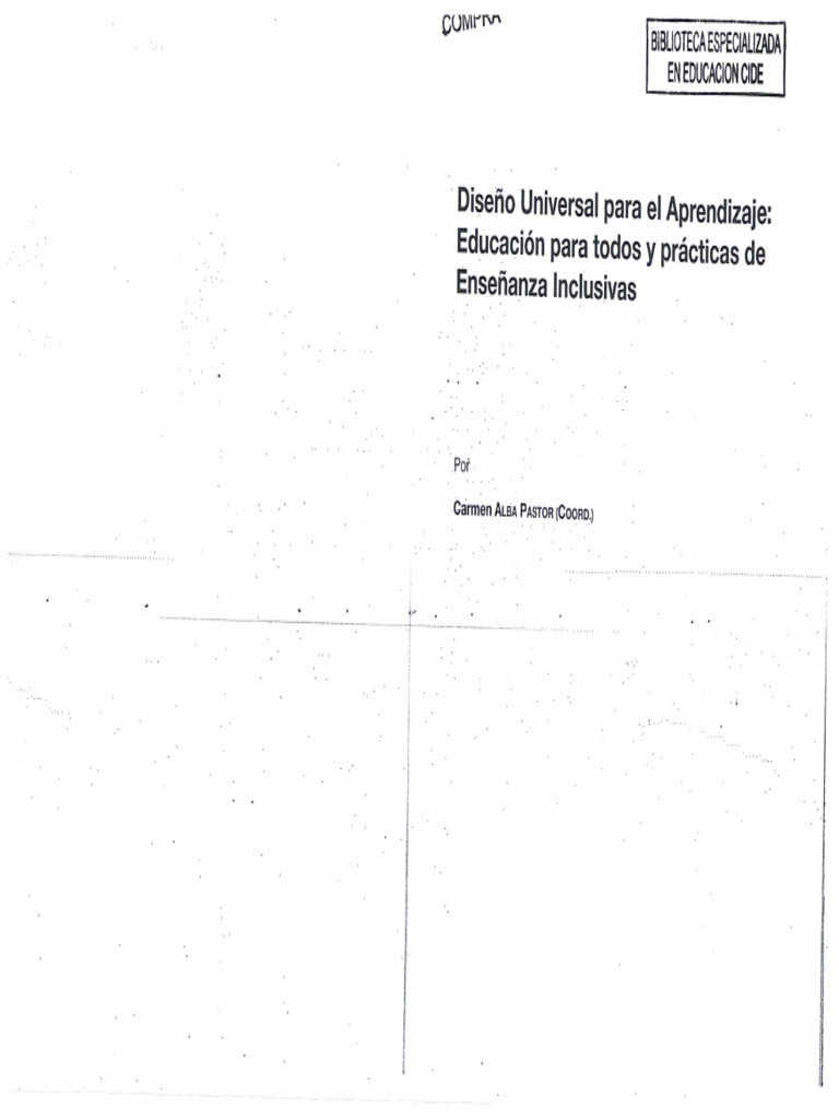 2016 Pastor Libro Dua Educación Para Todos Y Prácticas De Enseñanza