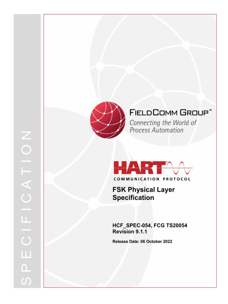 FCG - TS20054 (9.1.1) - HART FSK Physical Layer | PDF | Electrical ...