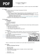 Detailed Lesson Plan in Math 2 - Sample | PDF | Rectangle | Area