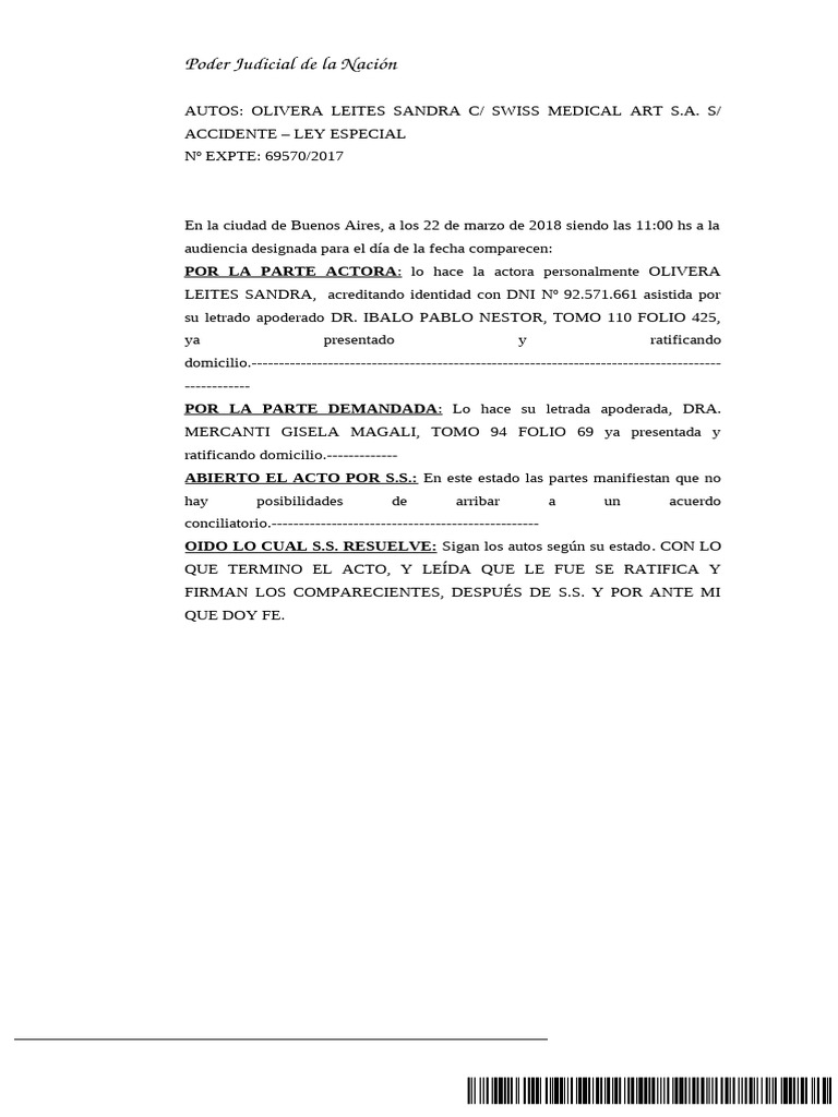 Poder Judicial de La Nación: Por La Parte Actora | PDF