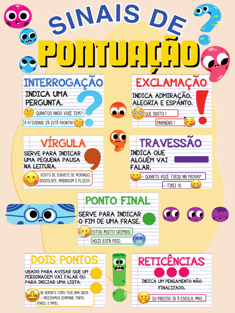 Sinais de Pontuação em Cartaz | PDF