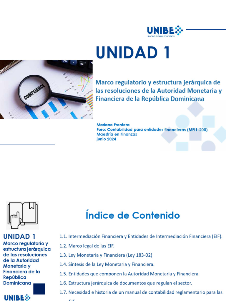 1. Marco Regulatorio y Estructura Jerárquica de La Autoridad Monetaria ...