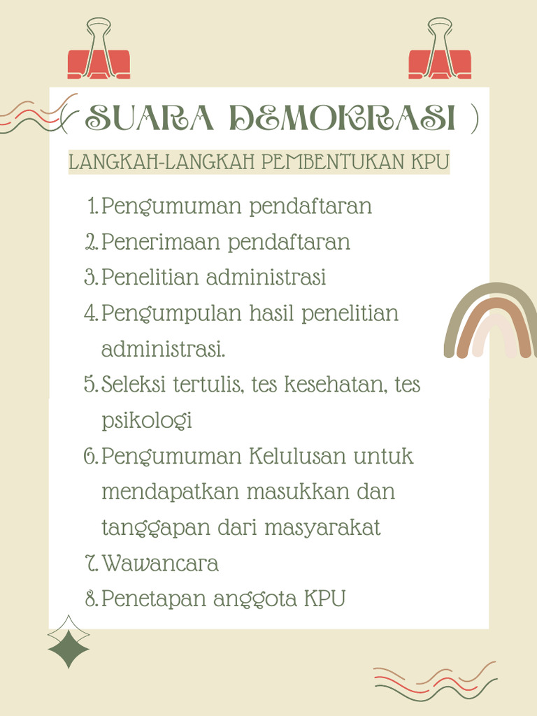 Langkah-Langkah Pembentukan Kpu | PDF