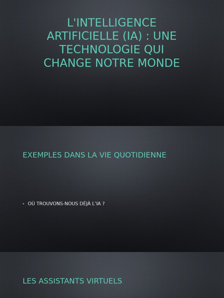 Impact de l'IA dans notre quotidien | PDF | Intelligence artificielle ...