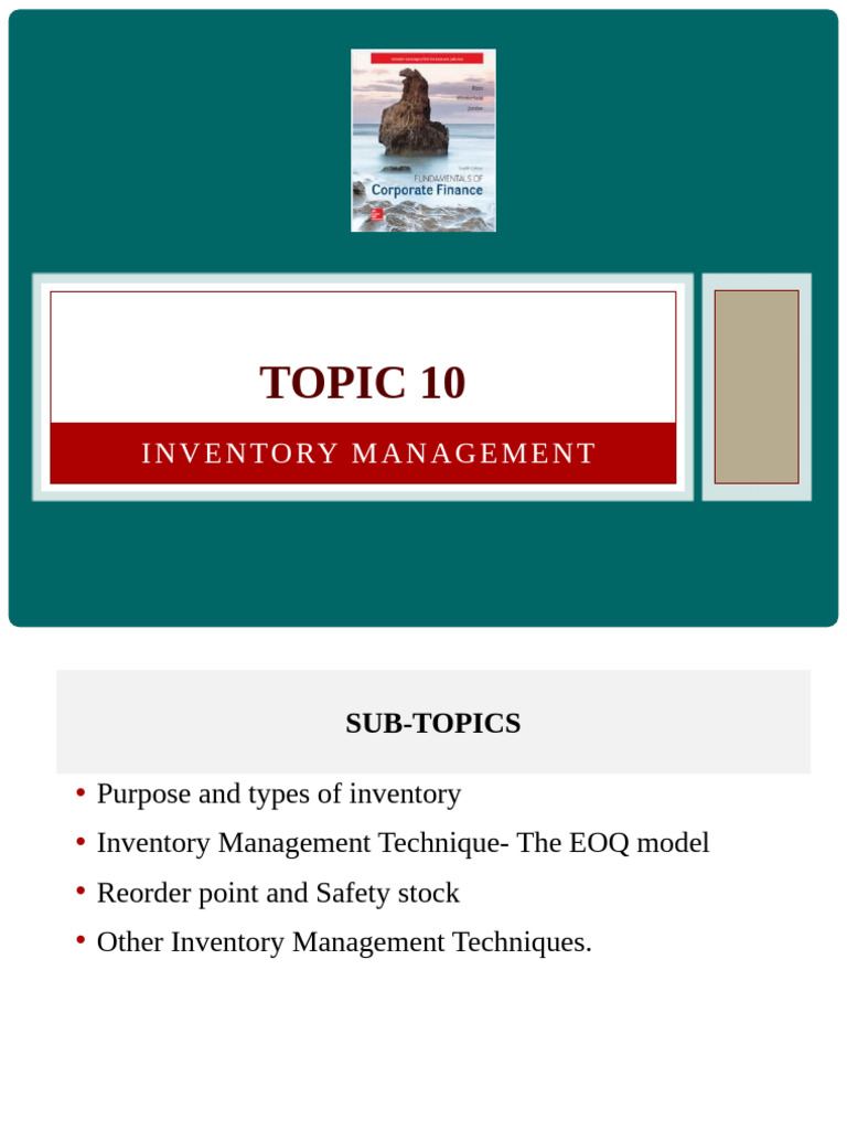 C10 - Inventory Management | PDF | Inventory | Economies