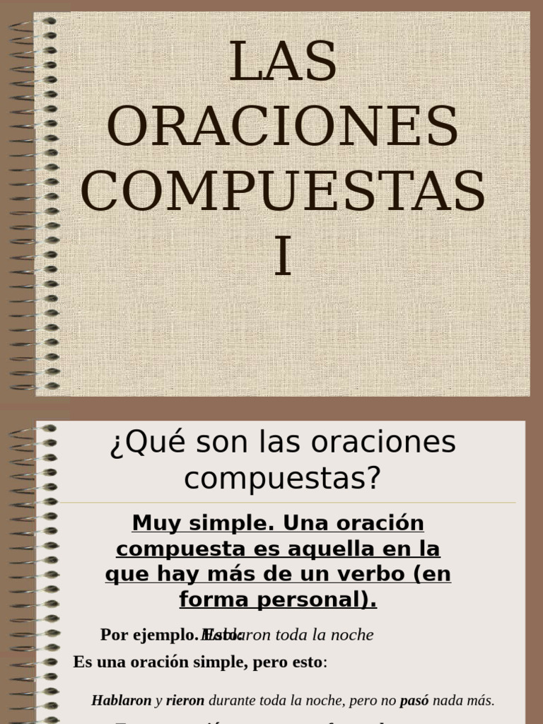 Tipos y ejemplos de oraciones compuestas | PDF | Oración (Lingüística ...