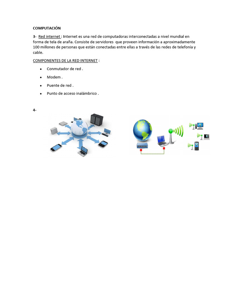 COMPUTACIÓN Red Internet | PDF