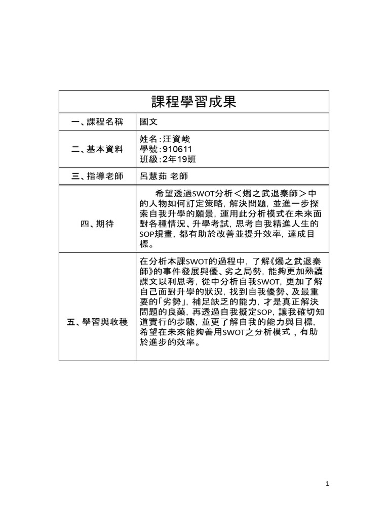 %E6%B1%AA%E8%B3%87%E5%B3%BB - SWOT11001%E5%9C%8B%E6%96%87%E7%A7%91%E8 ...