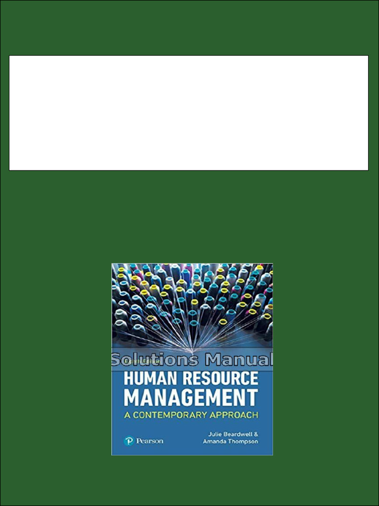 Human Resource Management A Contemporary Approach 8th Edition Beardwell ...