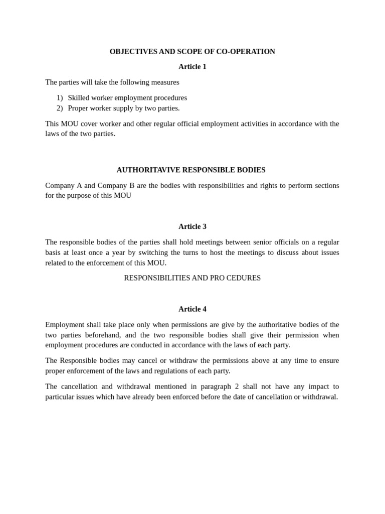 SSW Agreement | PDF | Employment | Justice