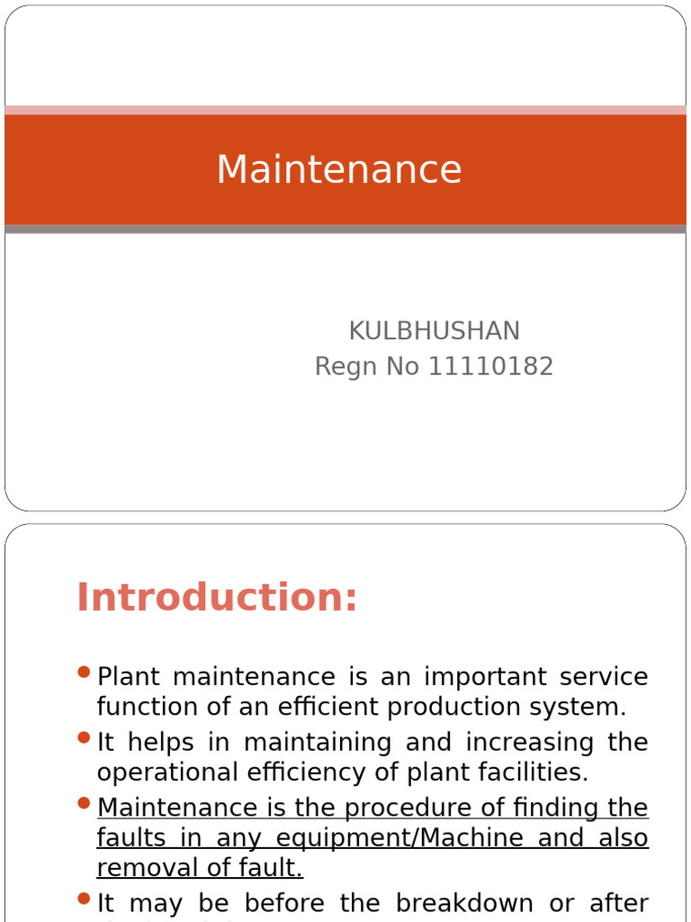 Plant Maintenance Strategies Explained | PDF | Mechanical Engineering