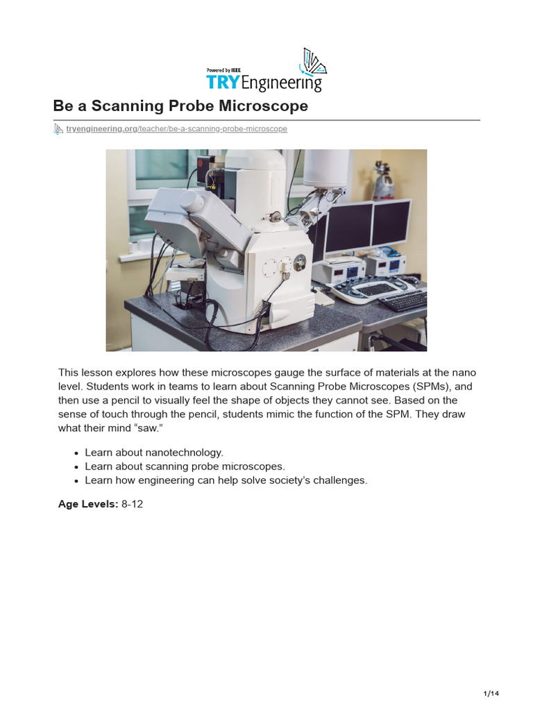 Exploring Scanning Probe Microscopes | PDF | Atomic Force Microscopy ...