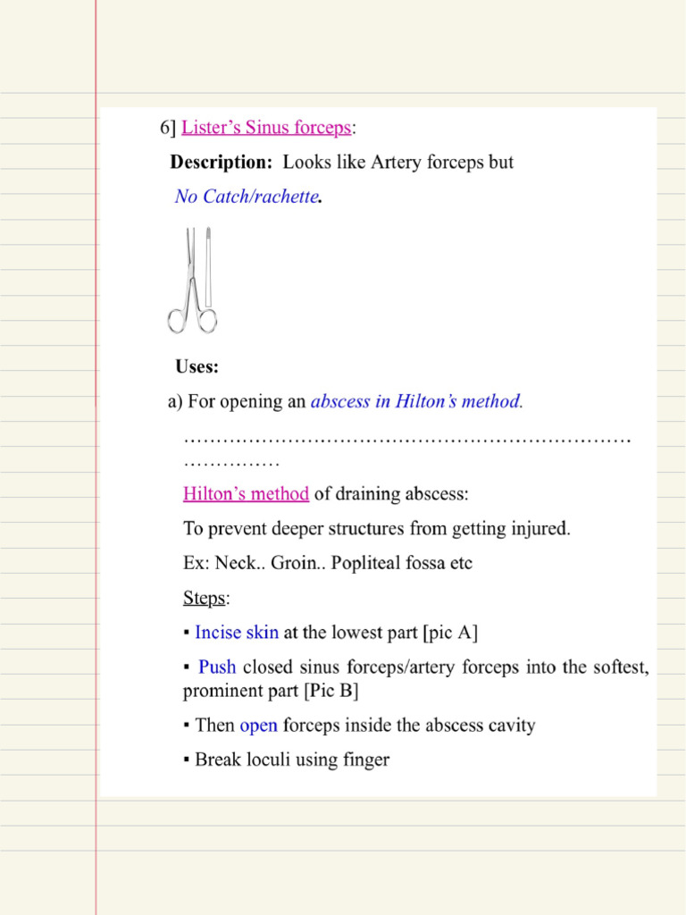 Hilton Method Drainage of Abscess | PDF