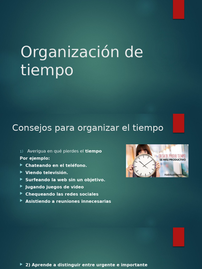 Consejos para Organizar tu Tiempo Efectivamente | PDF