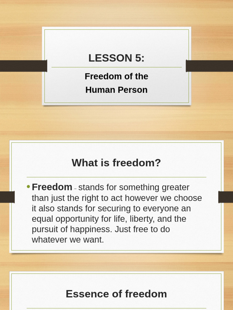 Freedom of The Human Person | PDF | Free Will | Social Psychology
