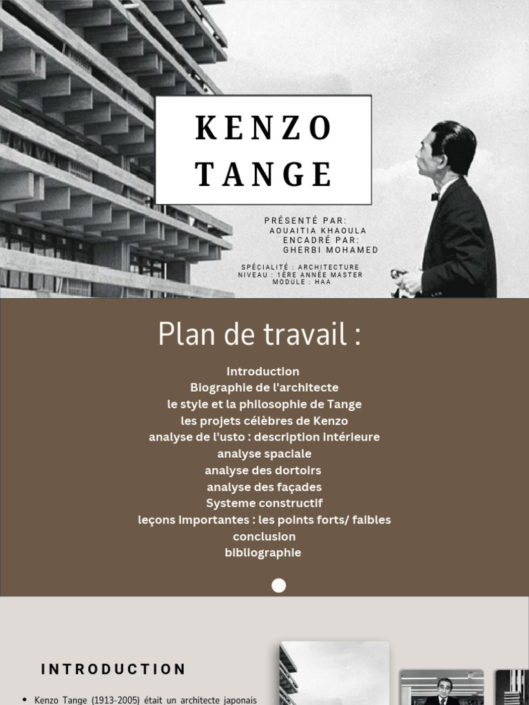 Kenzo Tange : Architecte de l'Algérie | PDF