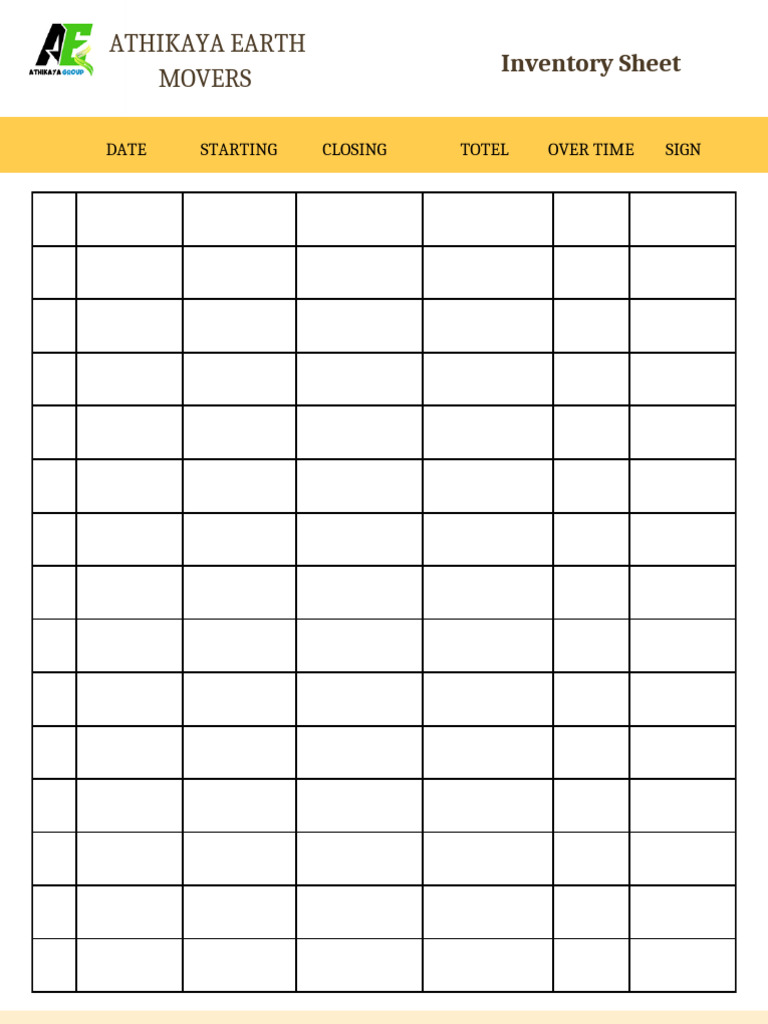 Beige and White Product Inventory Sheet - 20250204 - 002042 - 0000 | PDF