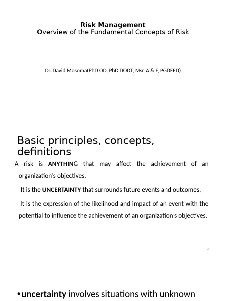 Understanding Risk vs. Uncertainty in Business | PDF | Risk | Risk ...