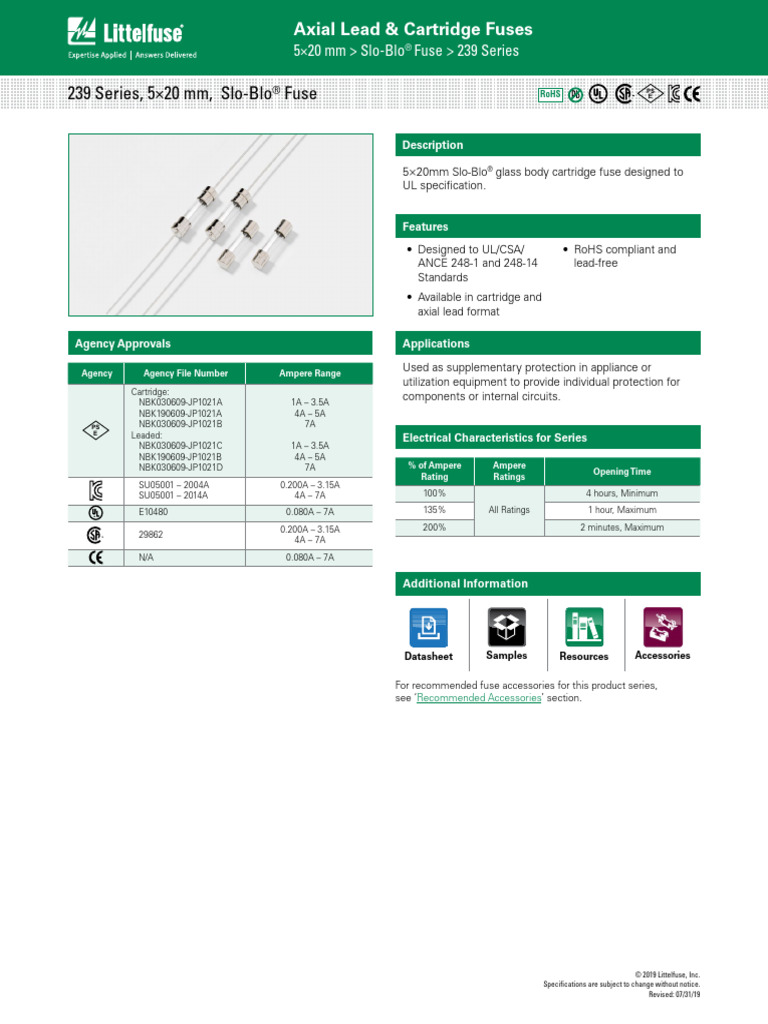 5x20mm glass fuse | PDF | Fuse (Electrical) | Materials