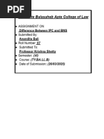 Ipc Vs Bns Chronological Comparison Pdf