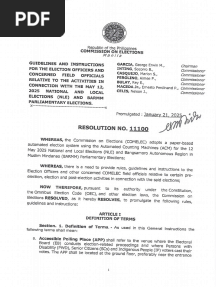 Resolution No. 11100
