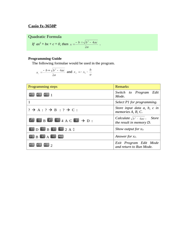 Quadratic Formula | PDF | Quadratic Equation | Mathematics