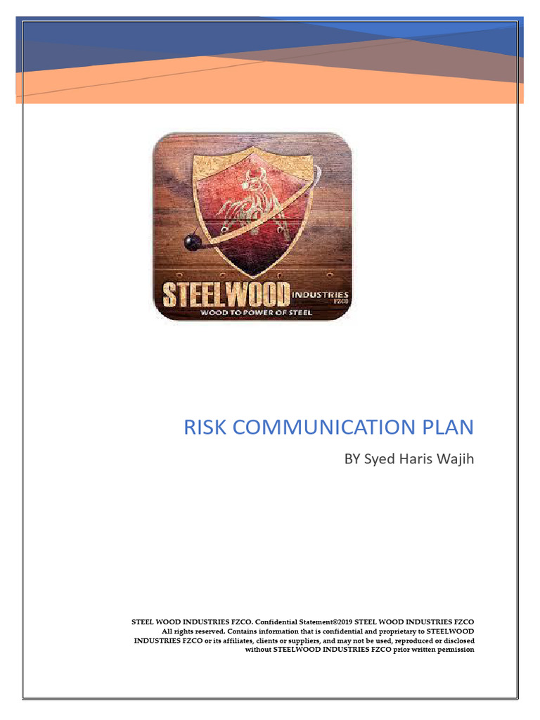 Risk Communication Plan for HSE Management | PDF | Safety | Communication