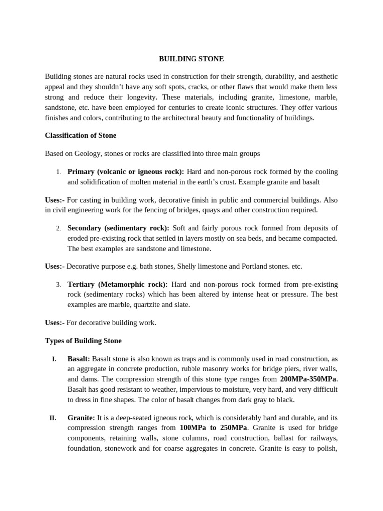 Essential Guide to Building Stones | PDF | Rock (Geology) | Granite