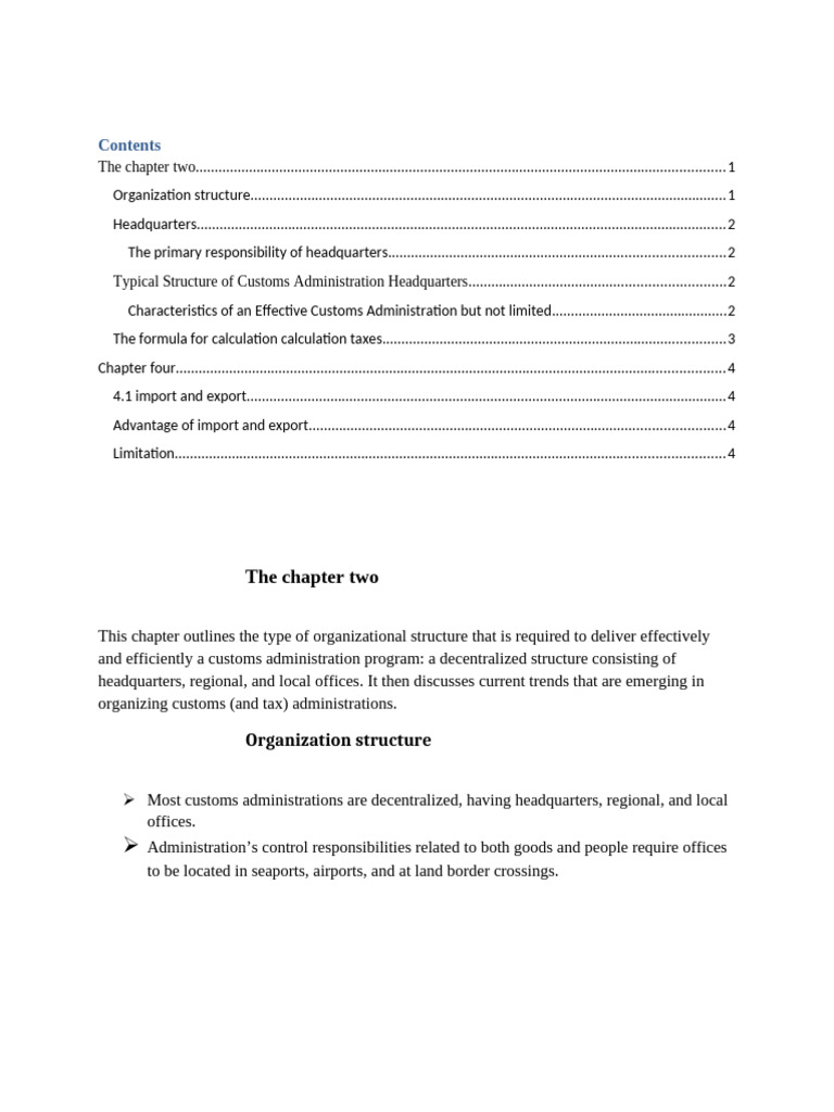The chapter two | PDF | Customs | Taxes