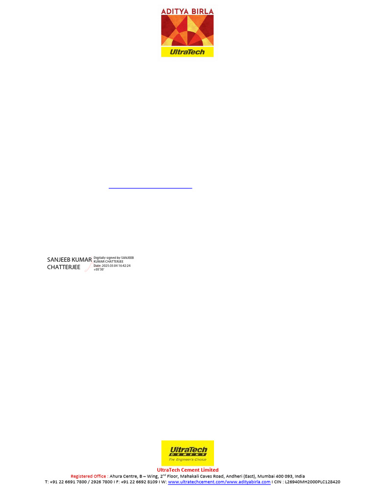 Scrip Code: 532538 Scrip Code: Ultracemco Sub: Transcript of Conference ...