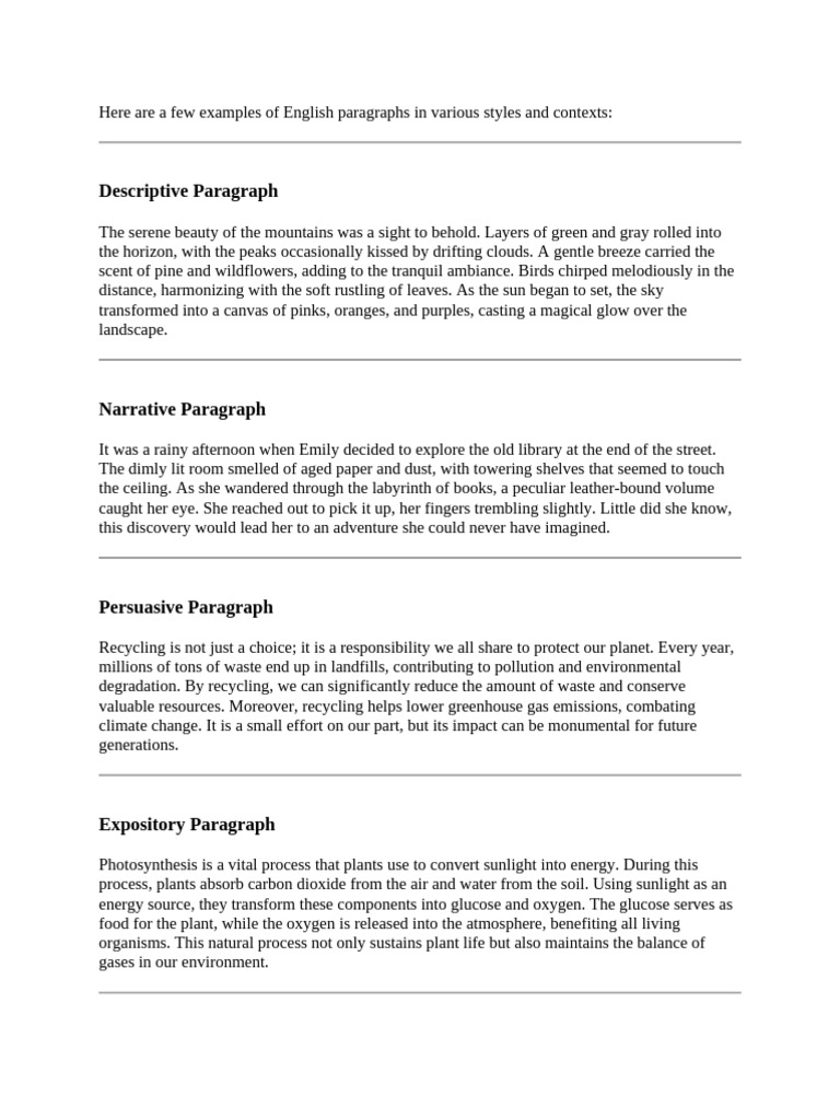 Examples of Paragraph Styles | PDF | Greenhouse Gas | Atmosphere Of Earth
