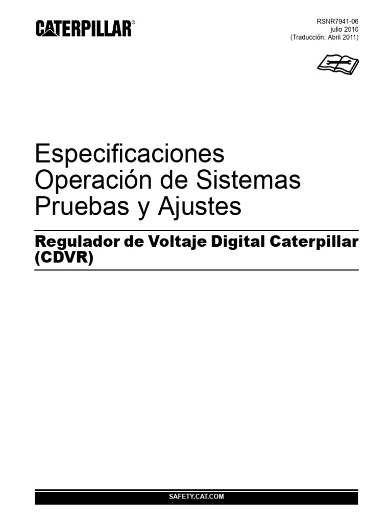 Especificaciones del Regulador de Voltaje CDVR | PDF | Generador ...