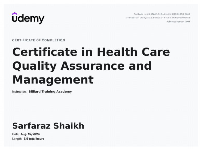 Health Care Quality Assurance & Management | PDF