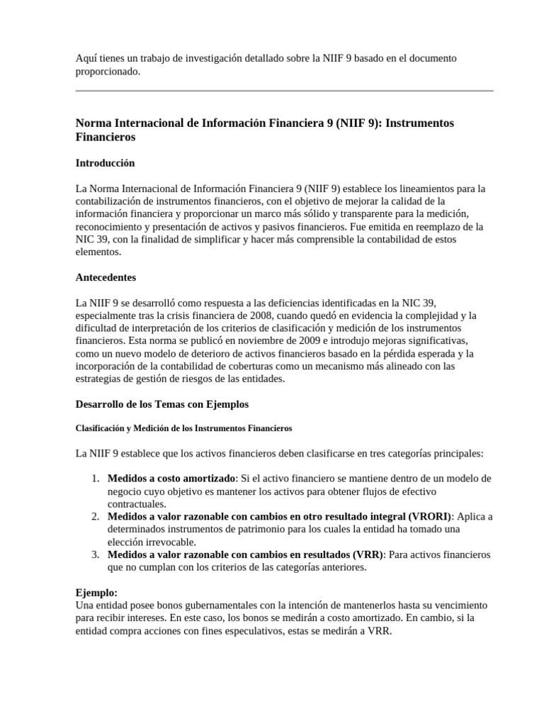 Contabilidad de Coberturas NIIF 9 | PDF | normas internacionales de ...