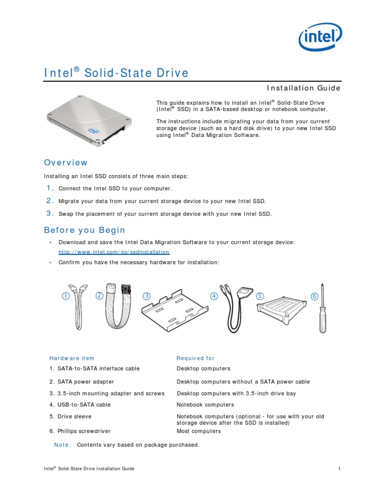 SSD Install Guide English | PDF | Solid State Drive | Usb