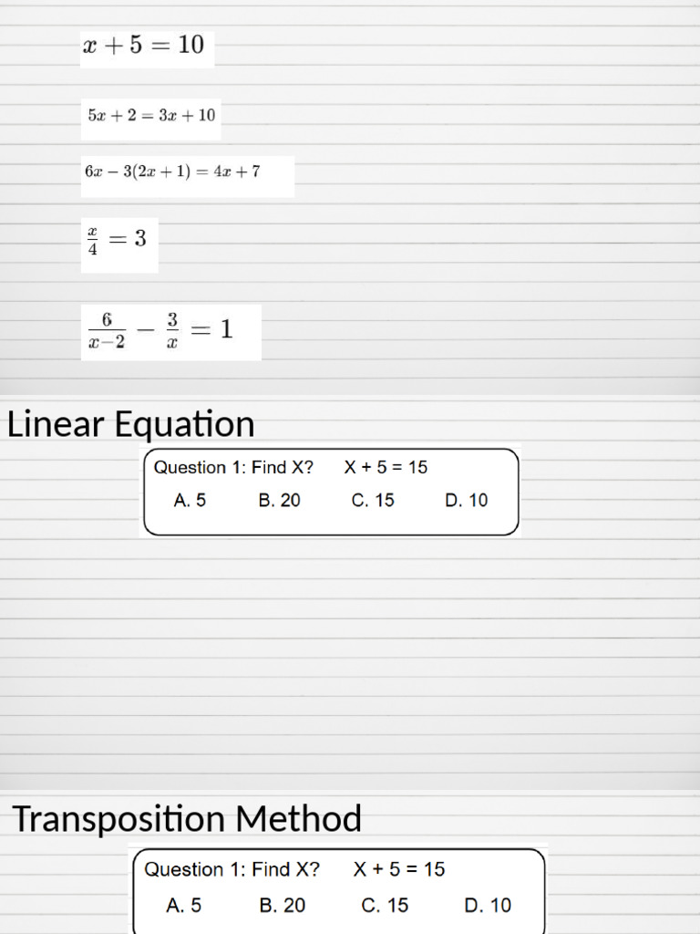 Solving Linear Equations Guide | PDF