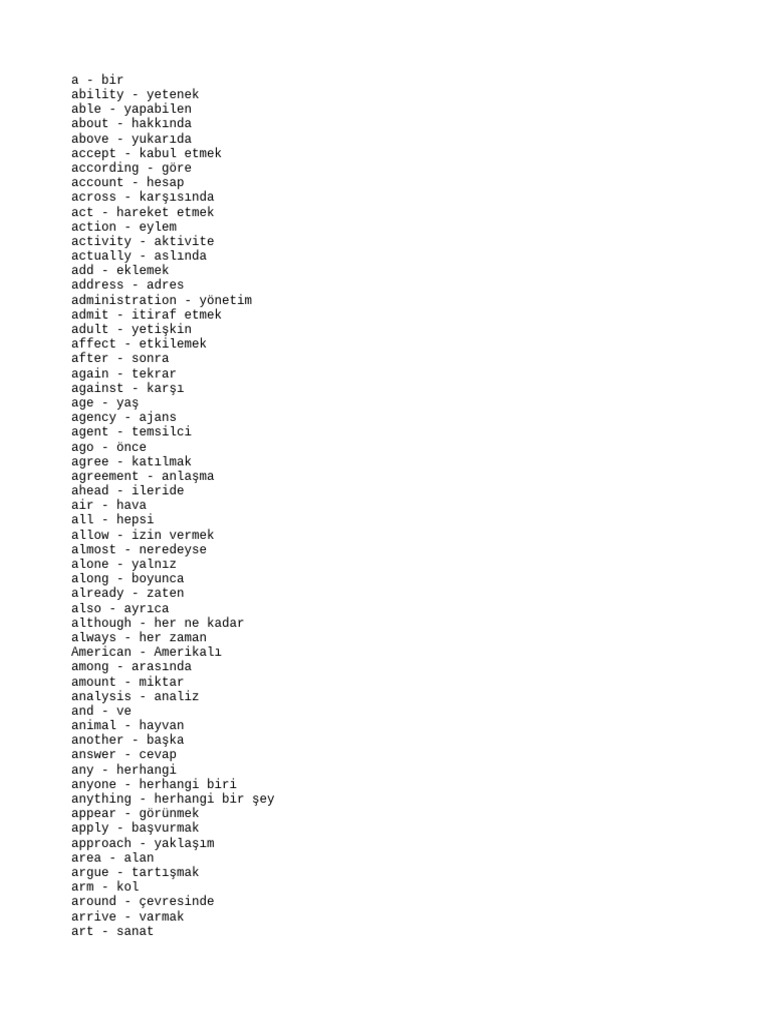 3000 Common Words | PDF