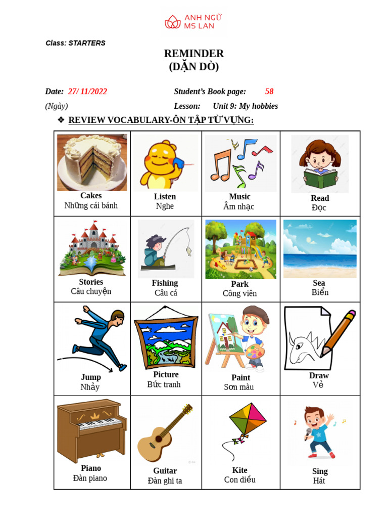 Reminder U9 L1+page+58+ | PDF