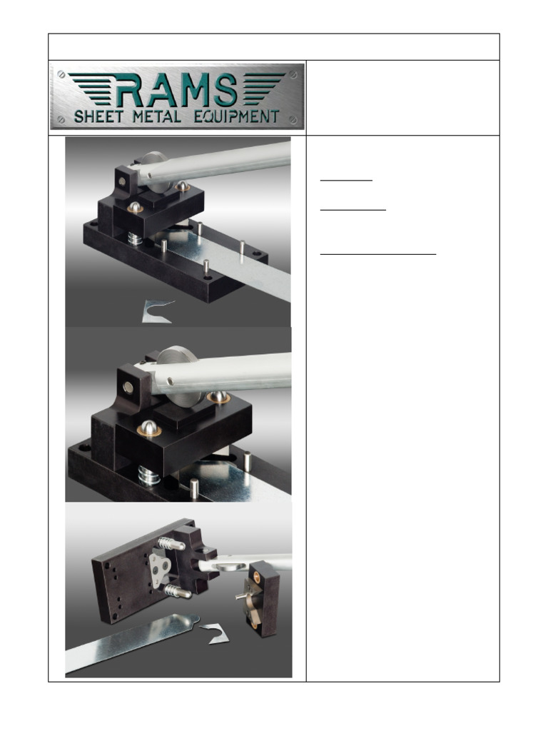 RAMS 2001 Drive Cleat Notcher Specs | PDF