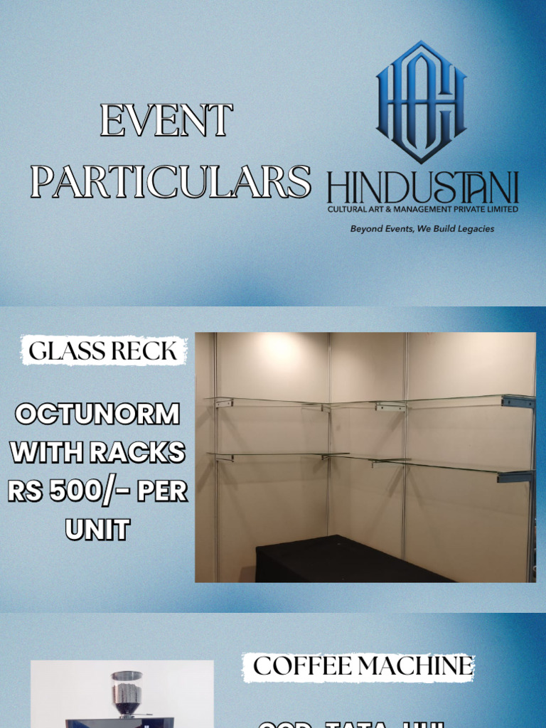 HCA Event Particulars | PDF