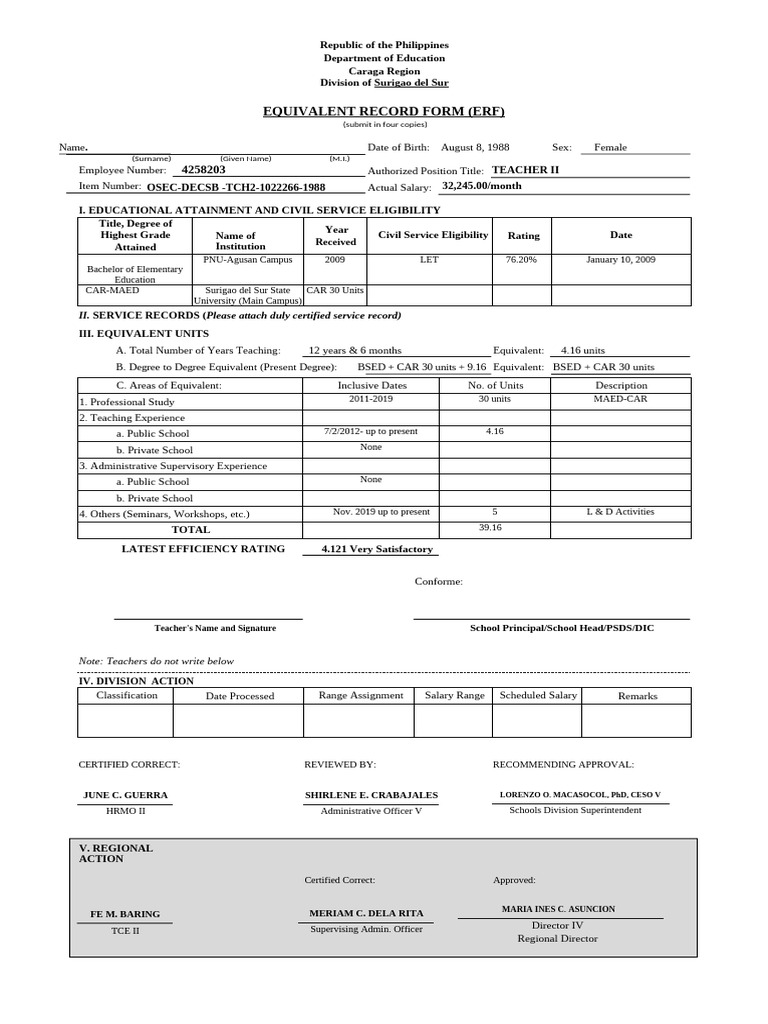 2025 Reclassification Form for Teachers | PDF